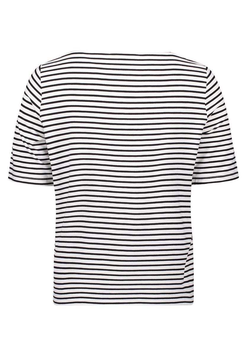 Klassisches gestreiftes U-Boot-Ausschnitt T-Shirt