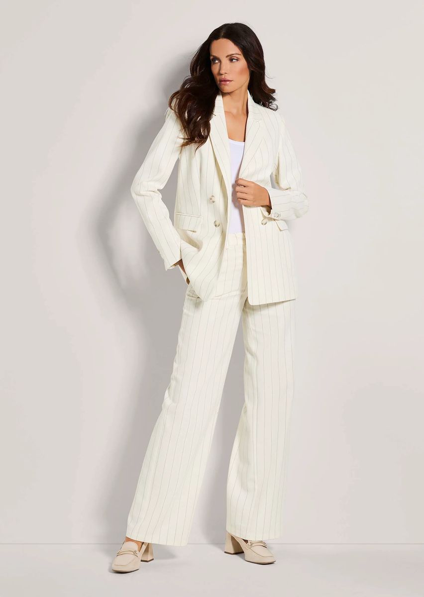 Zweireihiger Oversize-Nadelstreifenblazer