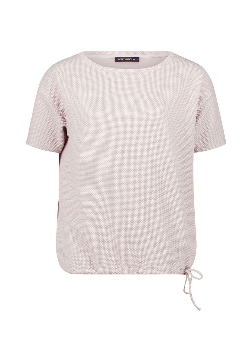 Strukturiertes Strickoberteil mit Tunnelzugsaum