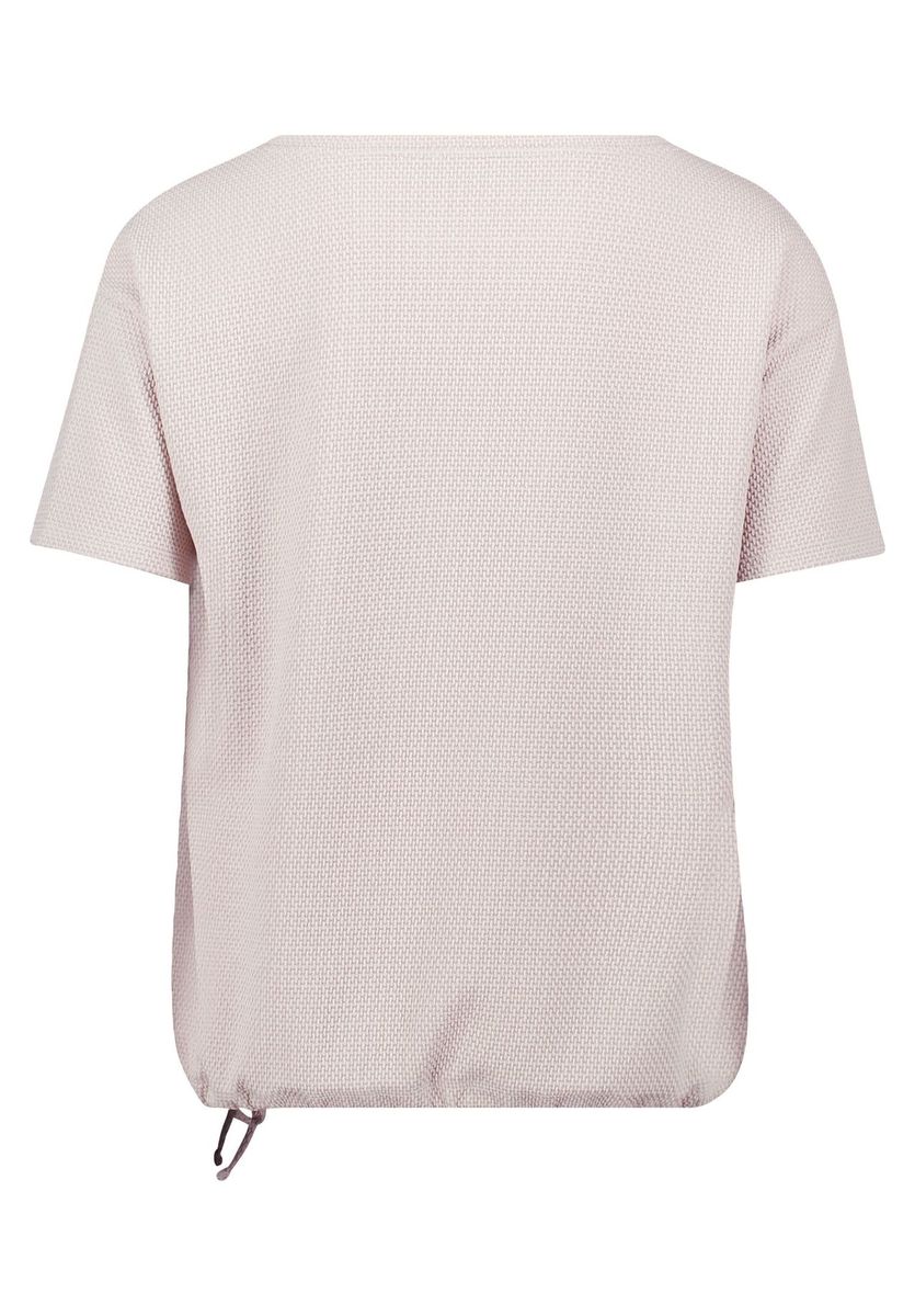 Strukturiertes Strickoberteil mit Tunnelzugsaum