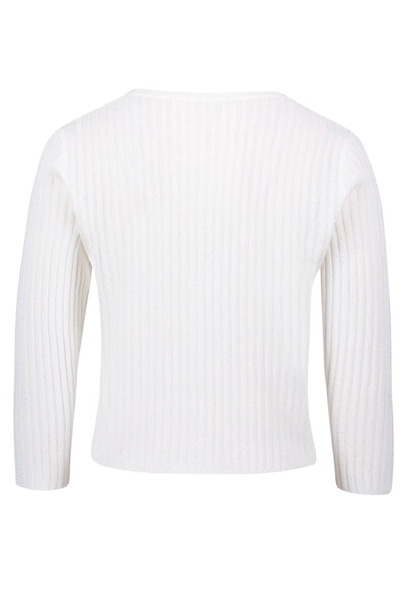 Elegante, gerippte, kurze Strickjacke