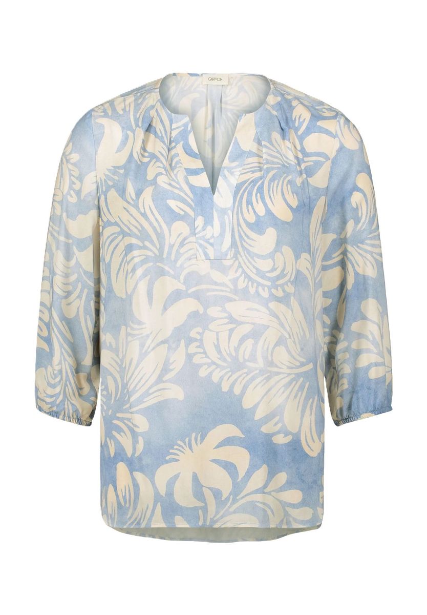 Geblümte Bluse mit Dreiviertelärmeln