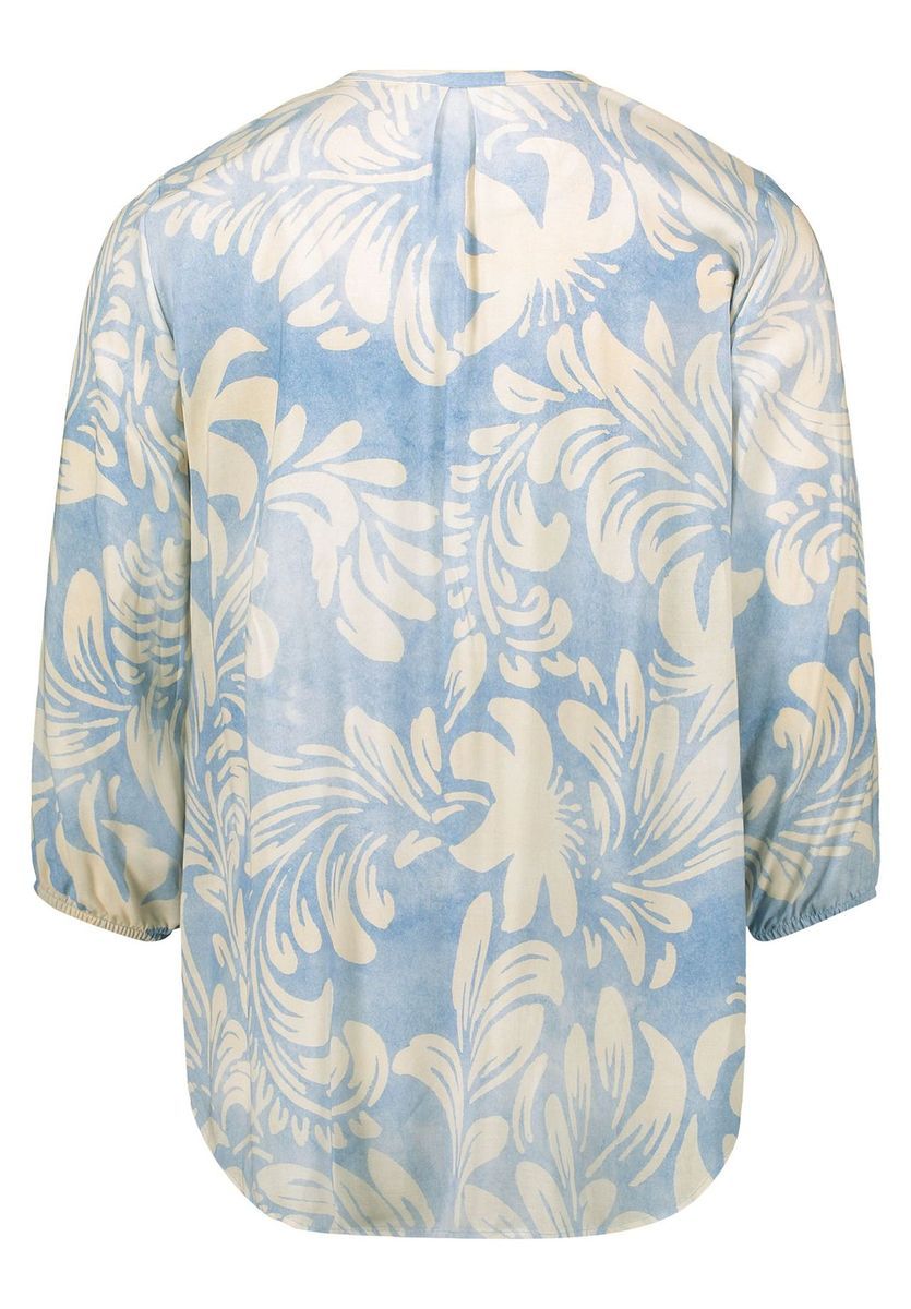 Geblümte Bluse mit Dreiviertelärmeln