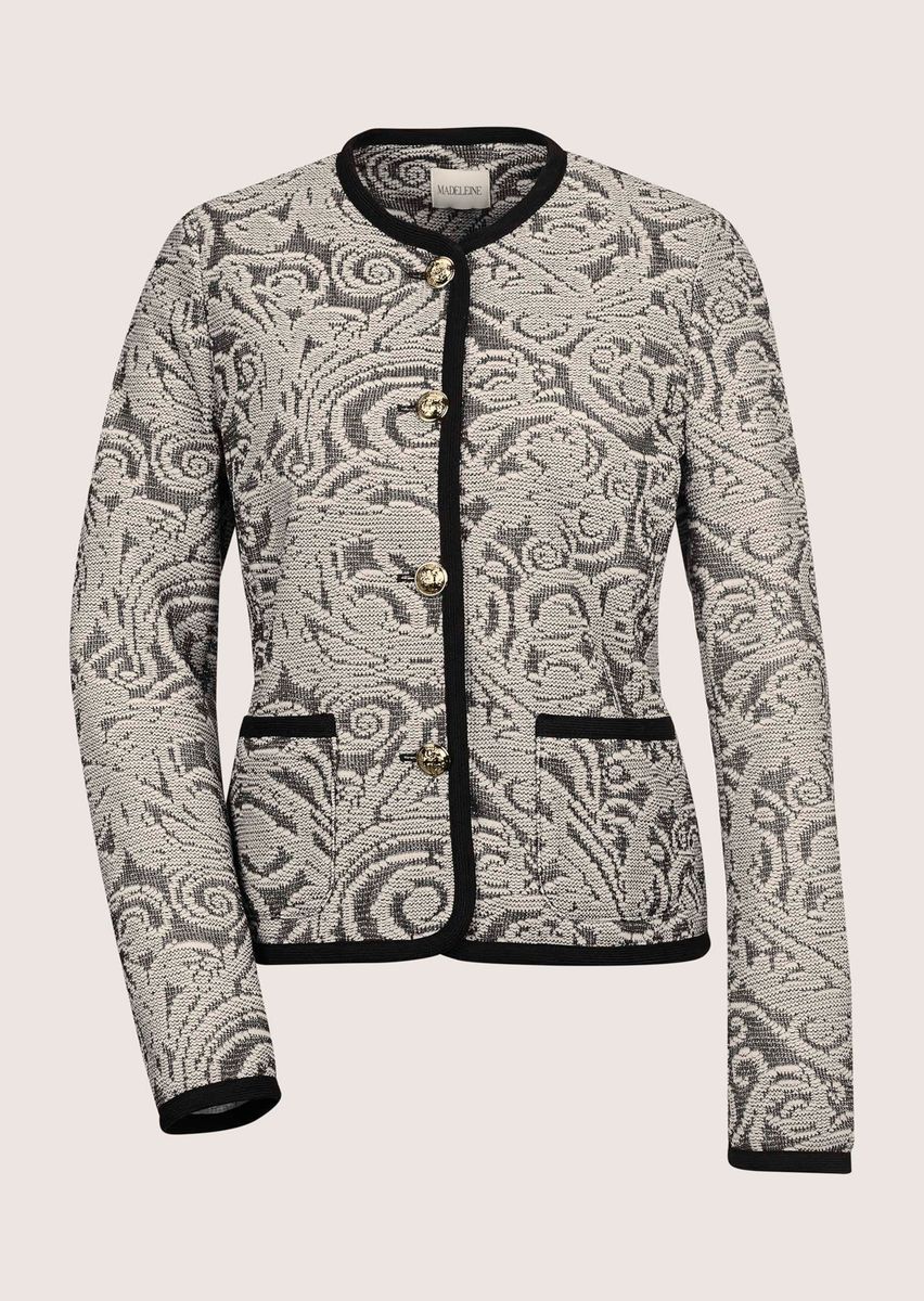 Eleganter Jacquard-Strick Kurzblazer