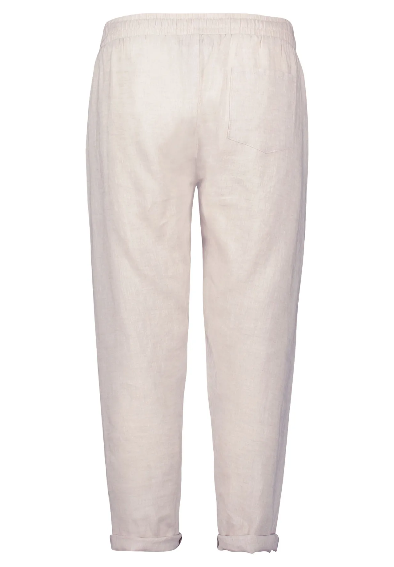 Lässige Leinenhose mit Kordelzug