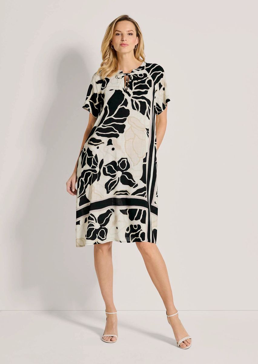 Bedrucktes A-Linien-Midi-Sommerkleid