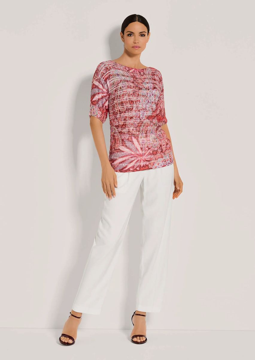 Luftiges Stricktop mit Floraldruck