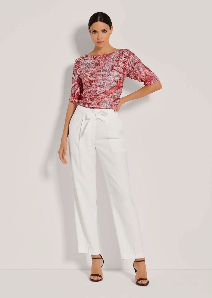 Elegante Bügelfaltenhose mit Bindeband