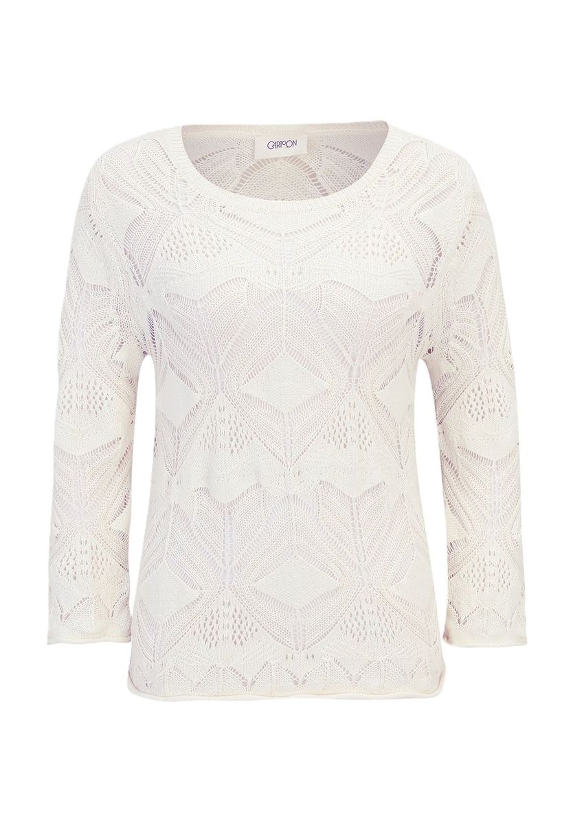 Lässiger, offen gestrickter Baumwollpullover