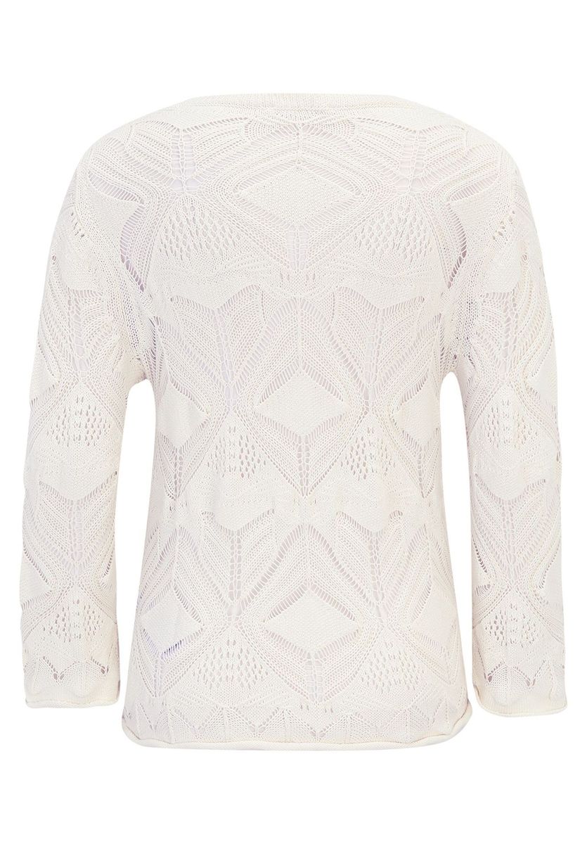 Lässiger, offen gestrickter Baumwollpullover