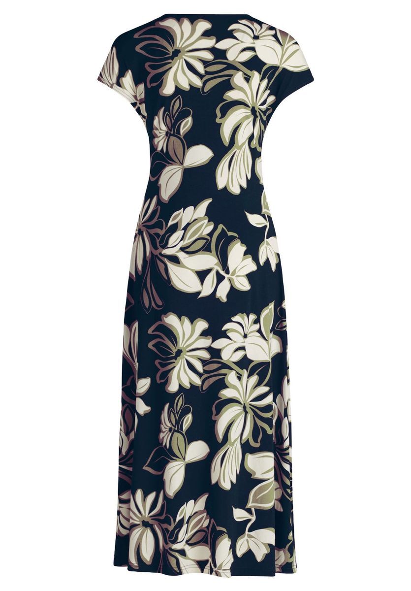 Maxi-Kleid mit Blumenmuster und Knotendetail