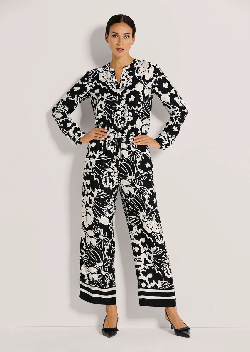 Culotte mit markantem floralem Muster