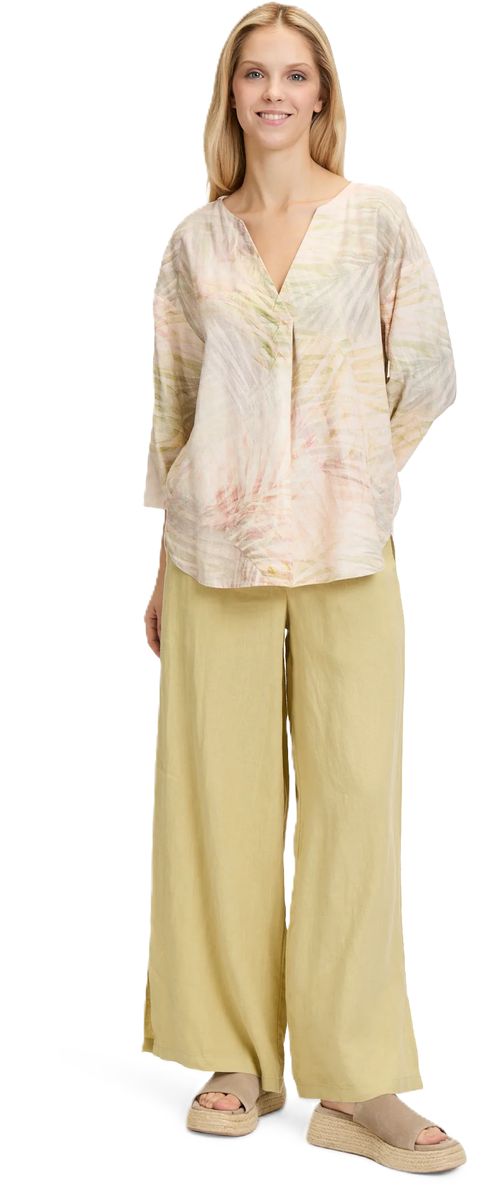 CARTOON Shirtbluse, Leinenanteil, 3/4-Arm, für Damen, beige, 34