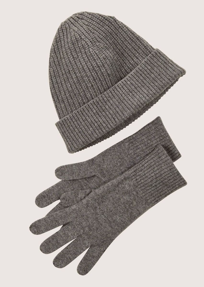 Raffiniertes geripptes Kaschmir-Winterset