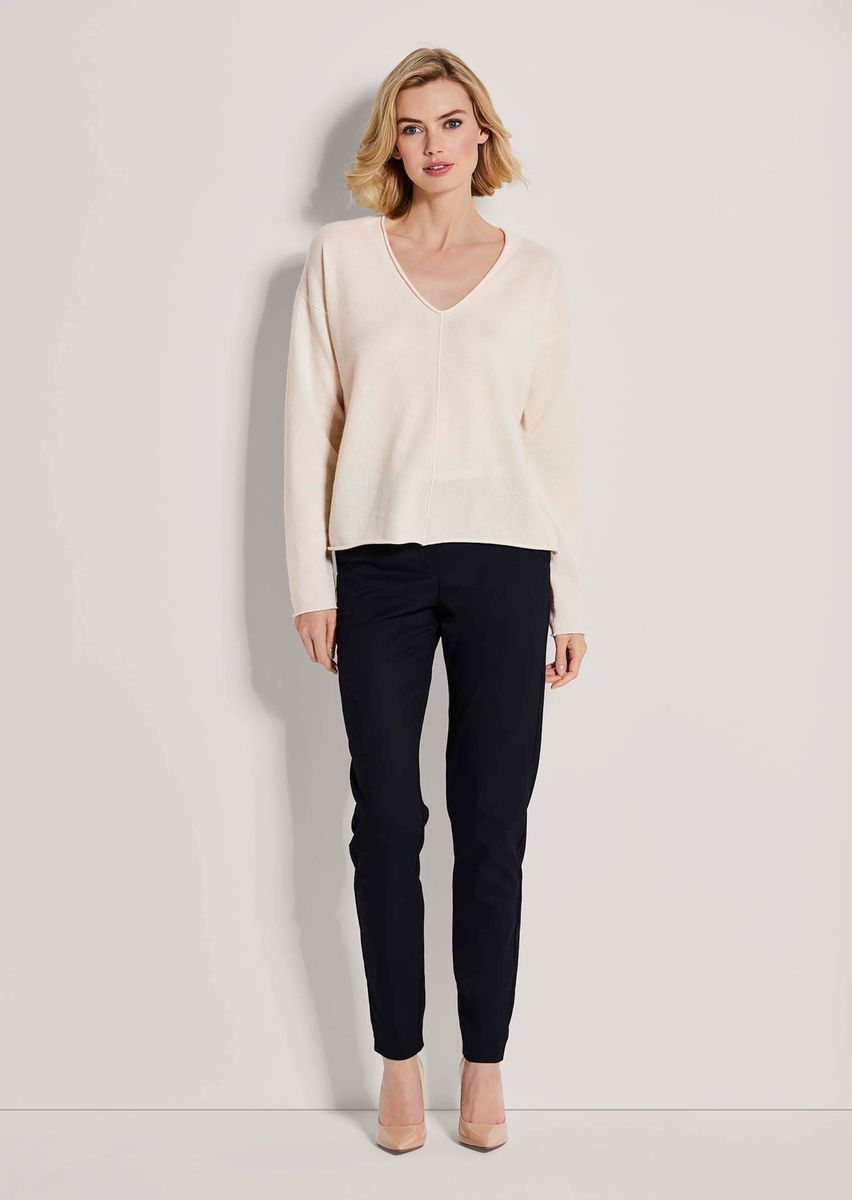 Luxuriöser Kaschmir-V-Pullover