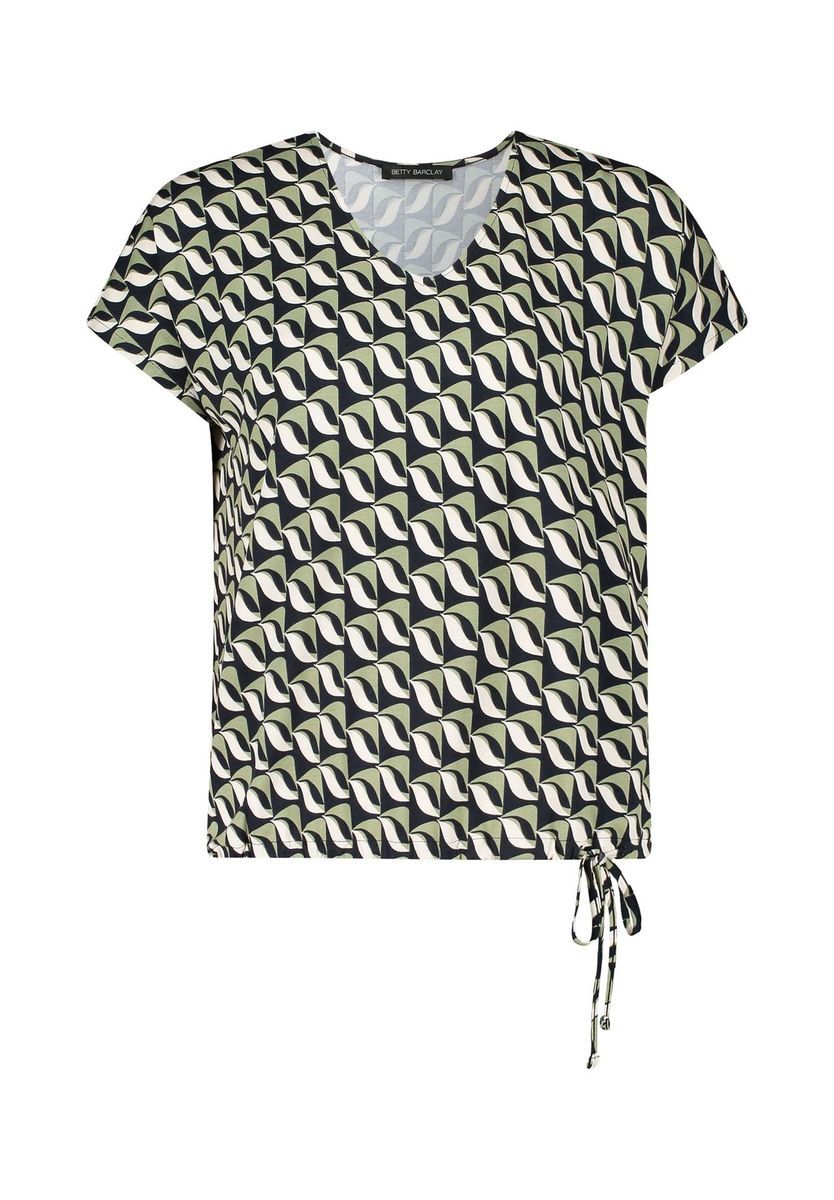 T-Shirt mit Grafikprint und V-Ausschnitt