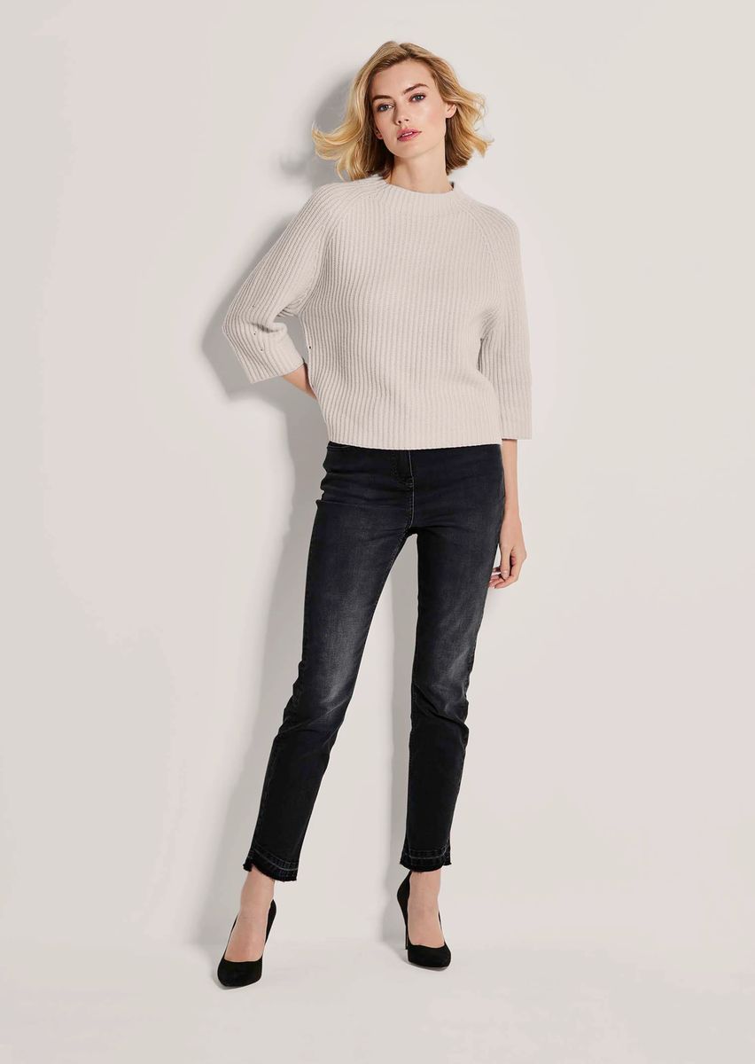 Boxy Kaschmir-Pullover mit Raglanärmeln