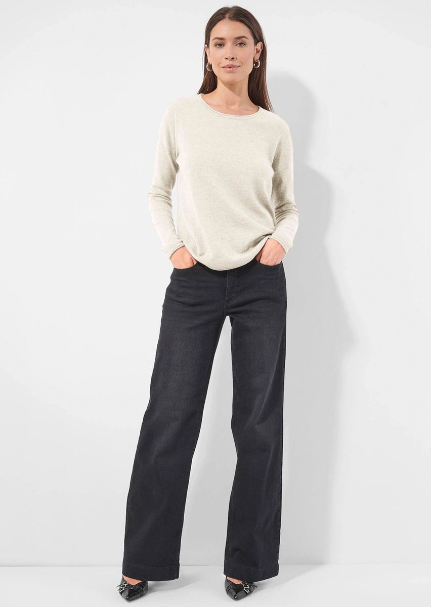 Luxuriöser Kaschmir-Pullover mit Rundhalsausschnitt