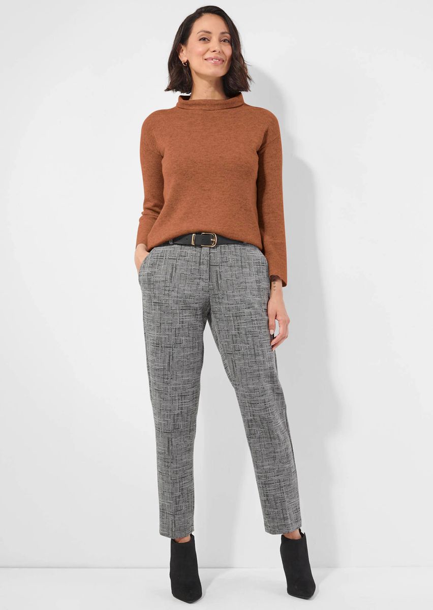 Kaschmirpullover mit Rollkante