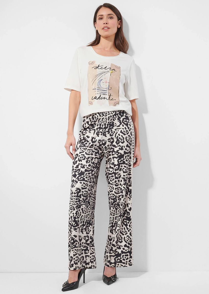 Weite Schlupfhose mit Musterprint