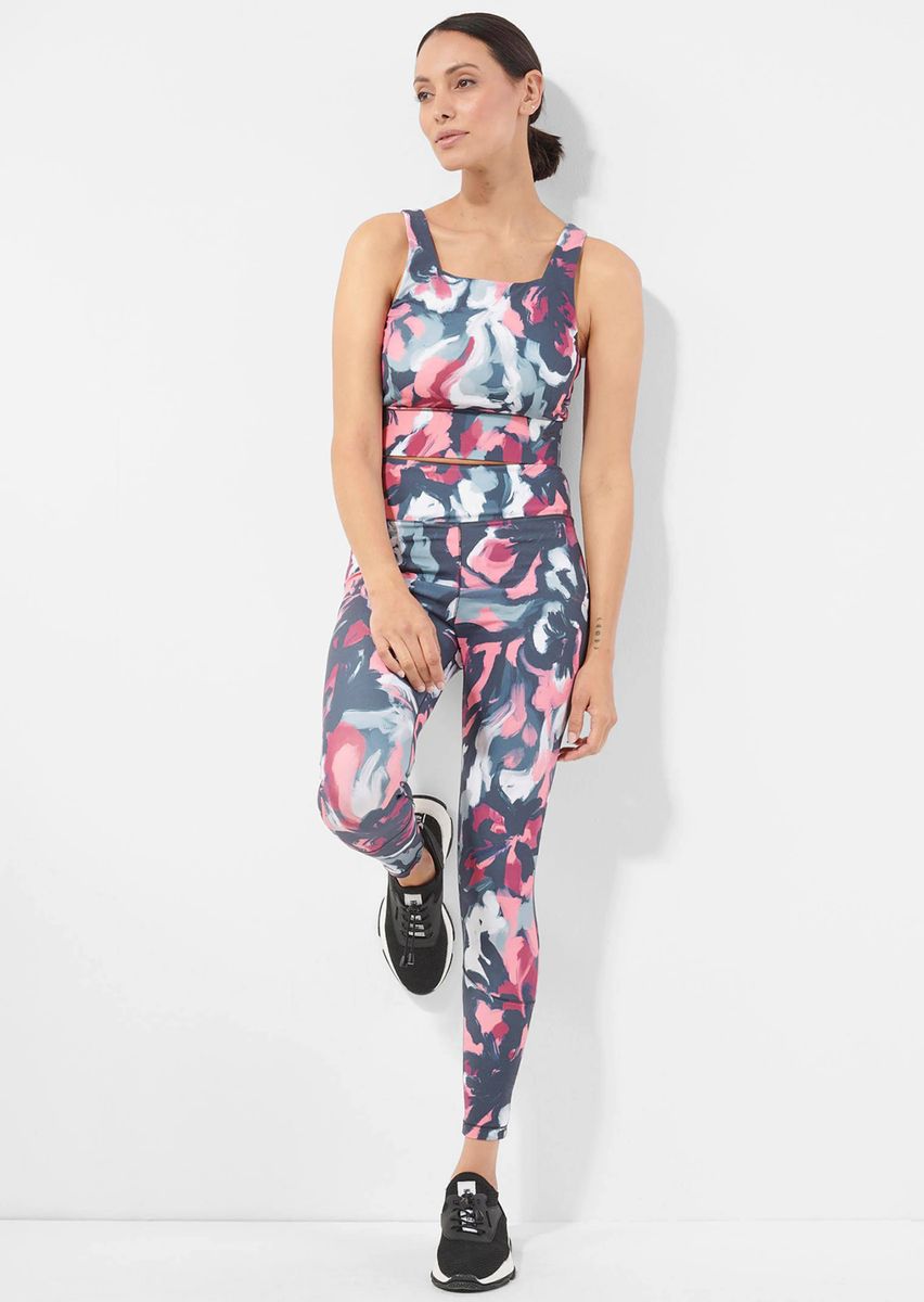 Sport-Tights mit abstraktem Allover-Print