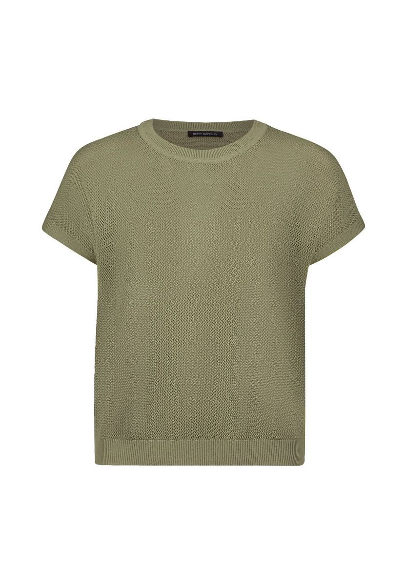 Kurzärmeliges Strickoberteil mit Textur