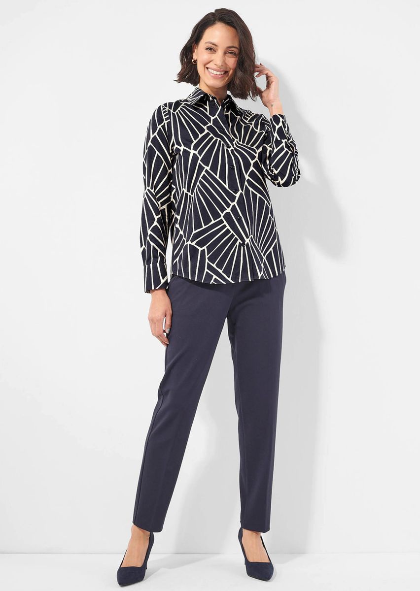 Hemdbluse mit grafischem Print