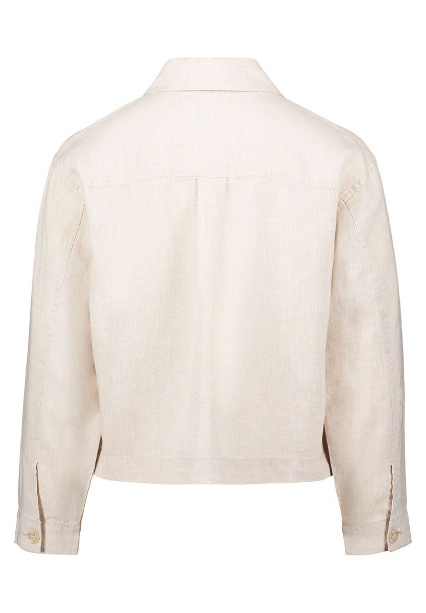 Lässige kastenförmige Leinenjacke