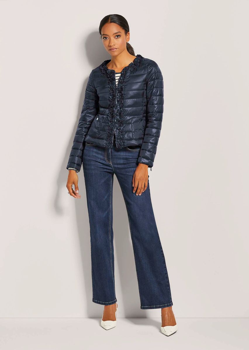 Wattierte Jacke mit Blütendekor