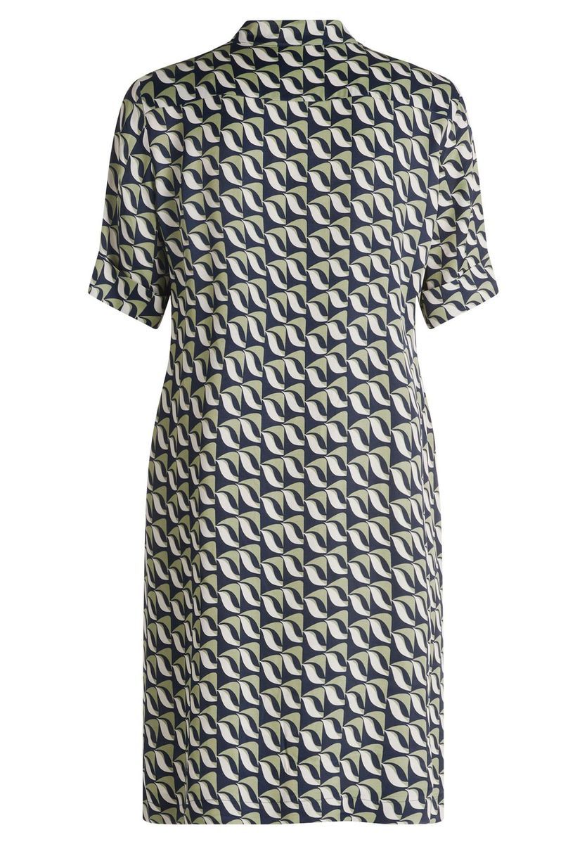 Bedrucktes Hemdblusenkleid mit Knopfleiste