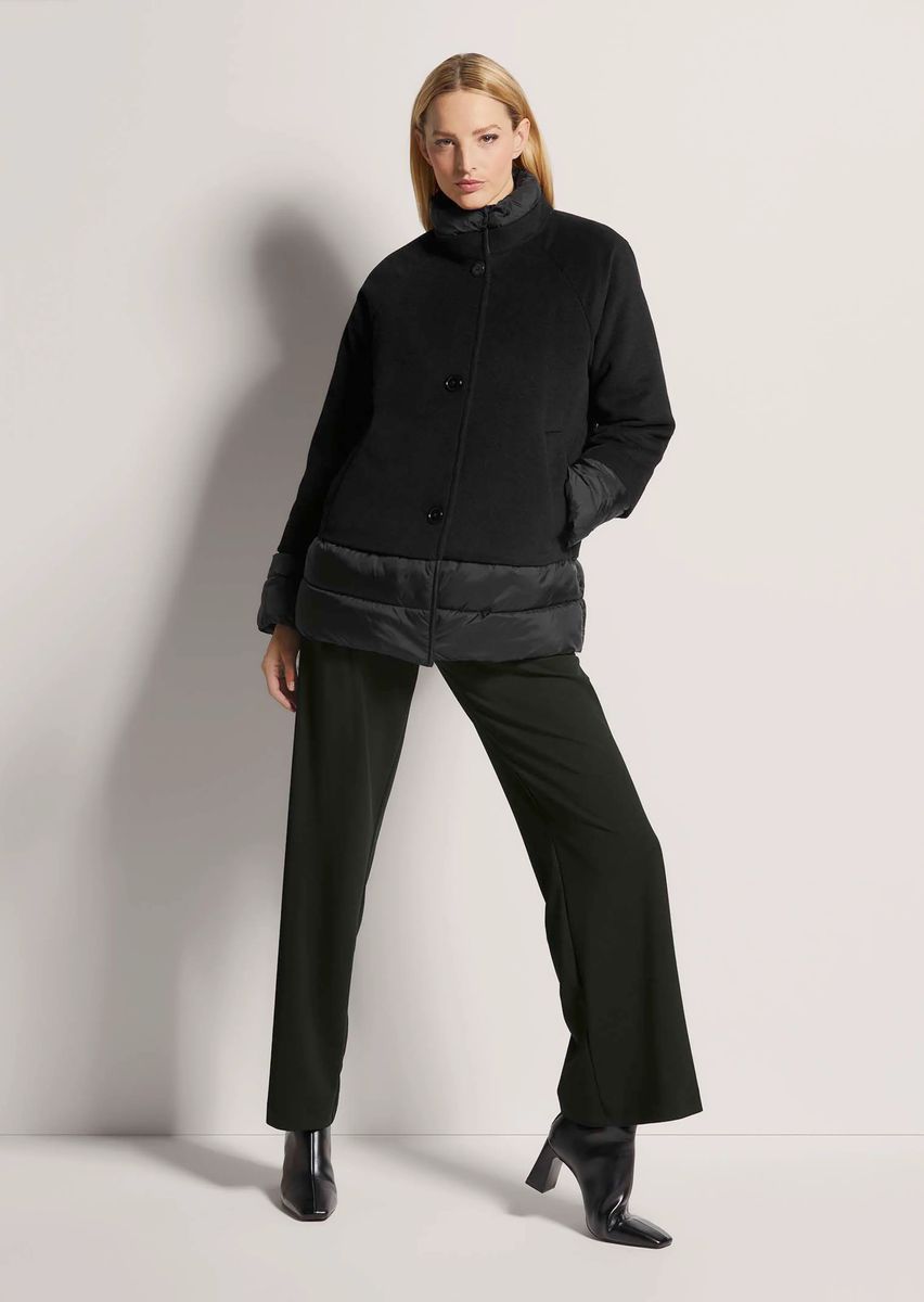 Hybridjacke aus Wollmix und Nylon