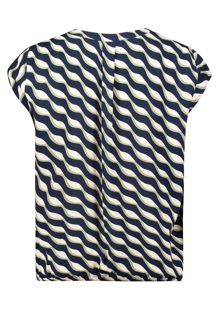 Kurzärmelige Bluse mit grafischem Muster