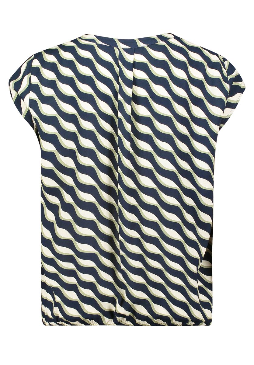 Kurzärmelige Bluse mit grafischem Muster