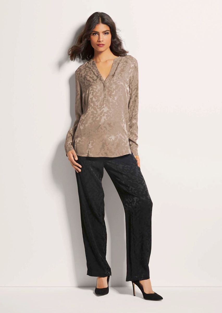 Elegante Jacquard-Longbluse