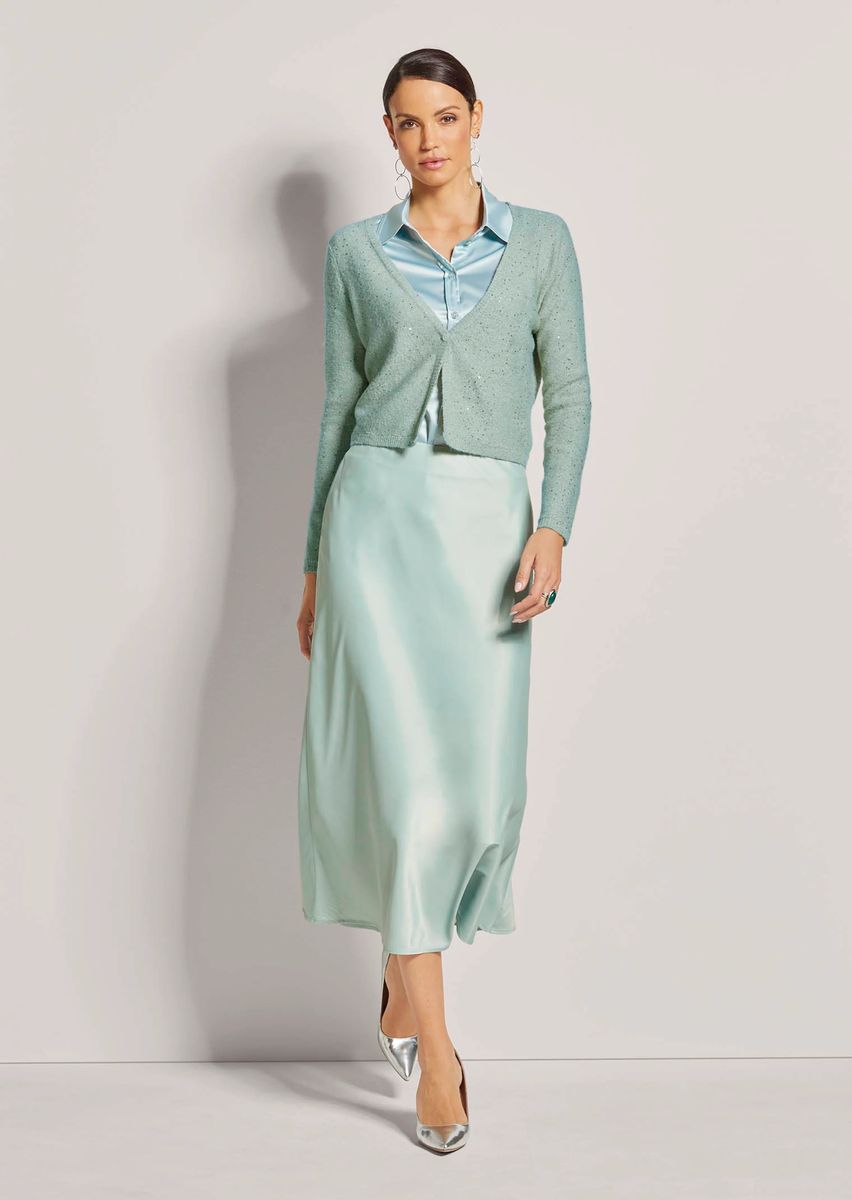 Kurzer Pailletten-Bolero-Cardigan