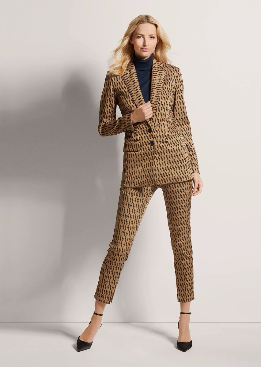 Taillierter Jersey-Blazer mit Grafikprint