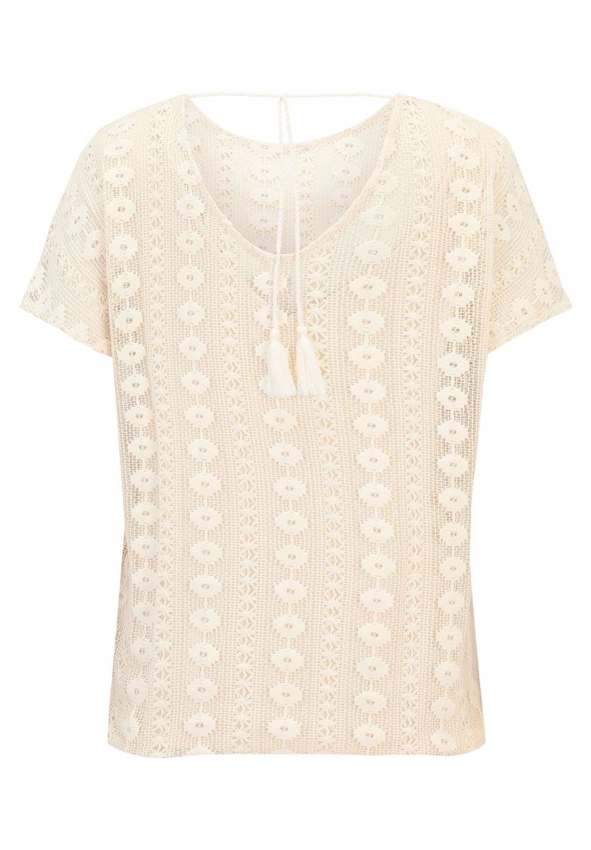 Häkelspitze Kurzarm Top