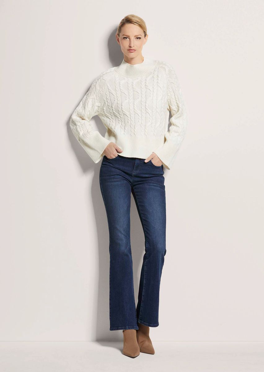 Nachhaltiger Kaschmir-Zopfmuster-Pullover