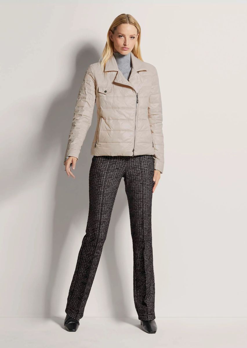 Gesteppte Bikerjacke mit asymmetrischem Verschluss