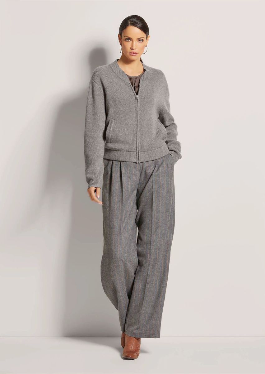 Weicher Strick-Blouson mit Reißverschluss