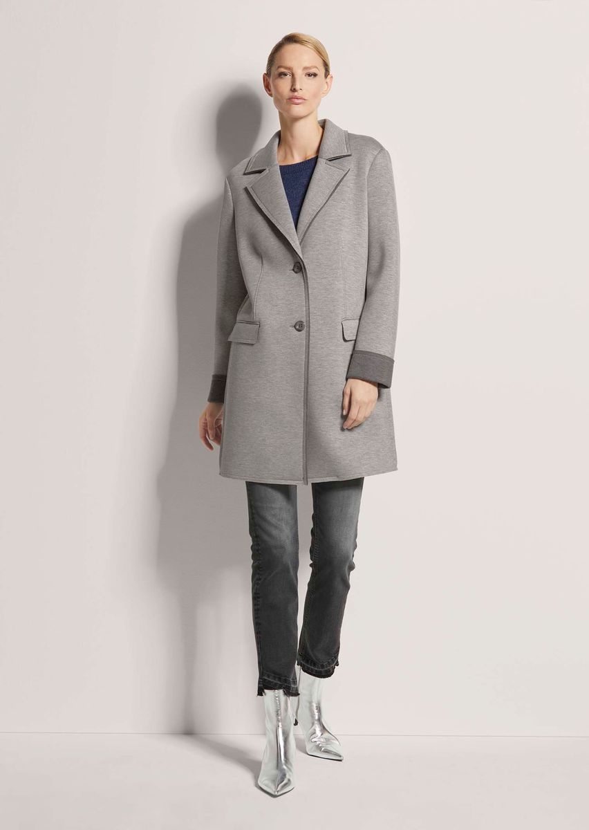 Klassische Doppel-Jersey-Longjacke