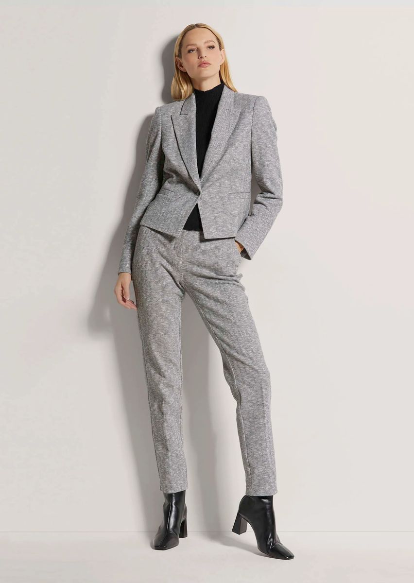 Kastiger Jersey-Blazer mit Revers