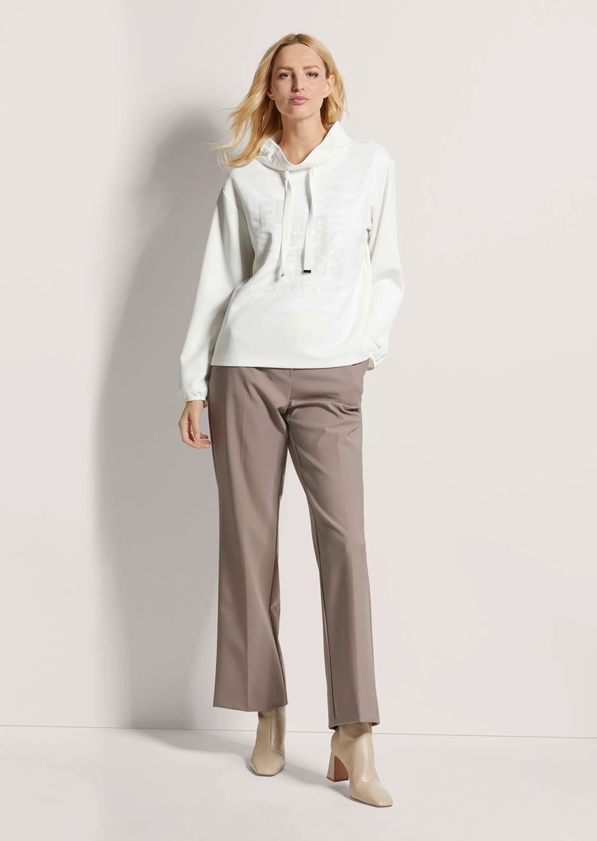 Sweatshirt mit Tunnelzug-Stehkragen