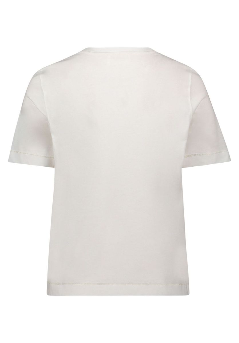 Klassisches Baumwoll-T-Shirt mit Paillettentasche