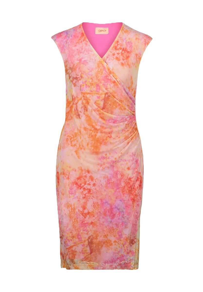 Ärmelloses Midikleid mit Blumendruck