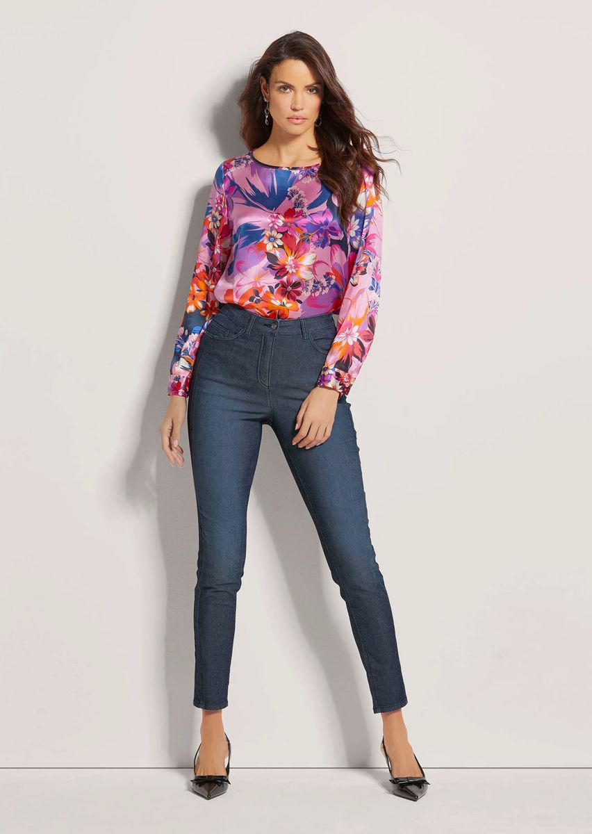 Schlanke Five-Pocket-Denim-Jeans