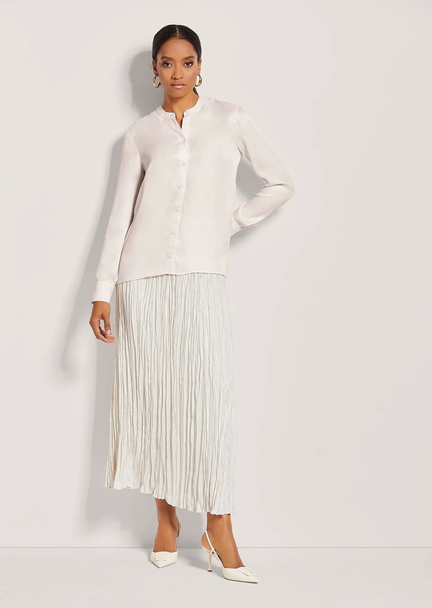 Elegante Viskose-Bluse mit Knopfleiste