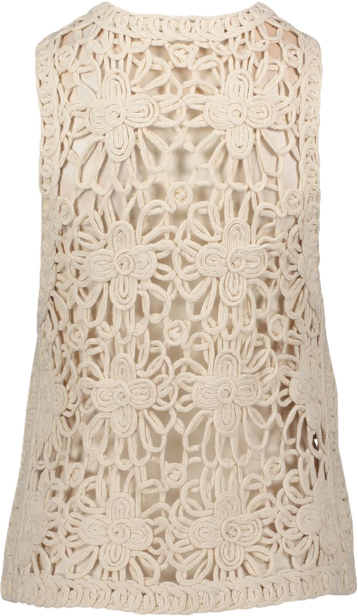 CARTOON Strickweste, Baumwolle, für Damen, beige, 34