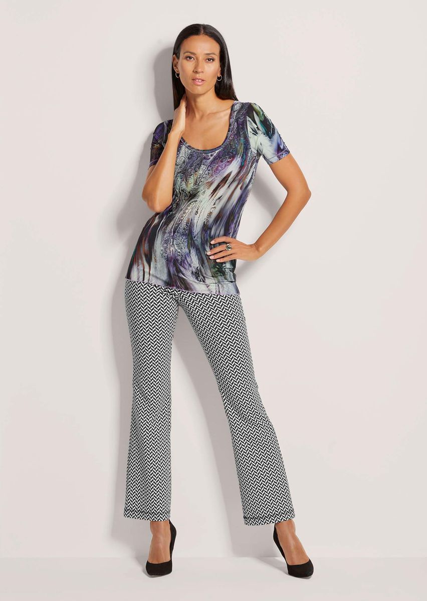 Künstlerisches Print-Shirt aus Slinky-Jersey