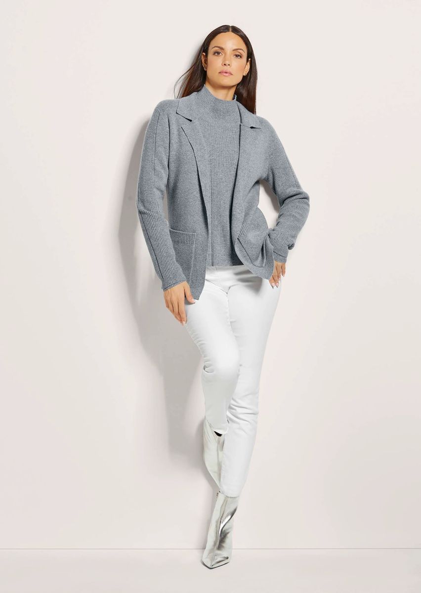 Luxuriöser Strickblazer aus Kaschmir-Mix